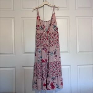 Xhilaration Pink Floral Maxi Dress